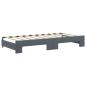 Preview: Tagesbett Ausziehbar mit Schubladen Dunkelgrau 90x190 cm Samt