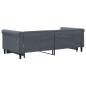 Preview: Tagesbett Ausziehbar Dunkelgrau 90x190 cm Samt