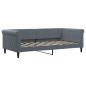Preview: Tagesbett Ausziehbar Dunkelgrau 90x190 cm Samt