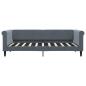 Preview: Tagesbett Ausziehbar Dunkelgrau 90x190 cm Samt