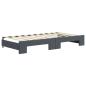 Preview: Tagesbett Ausziehbar mit Schubladen Dunkelgrau 90x190 cm Samt