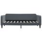 Preview: Tagesbett Ausziehbar Dunkelgrau 90x190 cm Samt