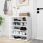 Preview: Schuhschrank Hochglanz-Weiß 60x35x70 cm Holzwerkstoff
