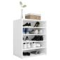 Preview: Schuhschrank Hochglanz-Weiß 60x35x70 cm Holzwerkstoff