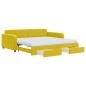 Preview: Tagesbett Ausziehbar mit Schubladen Gelb 100x200 cm Samt