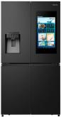 Preview: ARDEBO.de Hisense RQ760N4IFE Stand Side by Side Kombination MultiDoor, 91,4 cm breit, 577 L, Total NoFrost, Wasser-/Eisspender, Festwasseranschluss, WLAN, Schwarz Inox