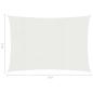 Preview: Sonnensegel 160 g/m² Weiß 2x3 m HDPE