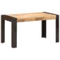 Preview: Esstisch 140x70x76 cm Raues Mango-Massivholz