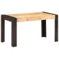 Preview: Esstisch 140x70x76 cm Raues Mango-Massivholz