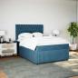 Preview: Boxspringbett mit Matratze Blau 140x200 cm Samt