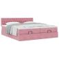 Preview: Ottoman-Bett mit Matratzen Rosa 180x200 cm Samt