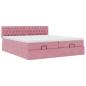 Preview: Ottoman-Bett mit Matratzen Rosa 180x200 cm Samt