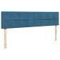 Preview: Ottoman-Bett mit Matratzen & LEDs Dunkelblau 180x200 cm Samt