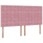 Preview: Ottoman-Bett mit Matratzen Rosa 180x200 cm Samt