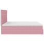 Preview: Ottoman-Bett mit Matratzen Rosa 180x200 cm Samt