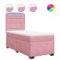 Preview: Boxspringbett mit Matratze Rosa 90x200 cm Samt