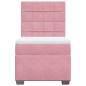 Preview: Boxspringbett mit Matratze Rosa 90x200 cm Samt