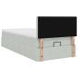 Preview: Ottoman-Bett mit Matratze & LEDs Hellgrau 100x200 cm Samt