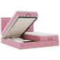 Preview: Ottoman-Bett mit Matratzen & LEDs Rosa 180x200 cm Samt