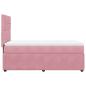 Preview: ARDEBO.de - Boxspringbett mit Matratze Rosa 90x200 cm Samt