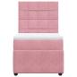 Preview: Boxspringbett mit Matratze Rosa 90x200 cm Samt