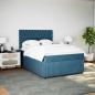 Preview: Boxspringbett mit Matratze Dunkelblau 140x200 cm Samt