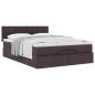 Preview: Ottoman-Bett mit Matratze Dunkelbraun 140x200 cm Stoff
