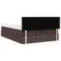 Preview: Ottoman-Bett mit Matratze Dunkelbraun 140x200 cm Stoff