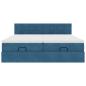 Preview: Ottoman-Bett mit Matratzen Dunkelblau 180x200 cm Samt