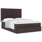 Preview: Ottoman-Bett mit Matratze Dunkelbraun 140x200 cm Stoff