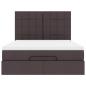 Preview: Ottoman-Bett mit Matratze Dunkelbraun 140x200 cm Stoff