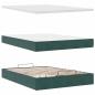 Preview: Ottoman-Bett mit Matratze Dunkelgrün 140x200 cm Samt