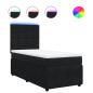 Preview: Boxspringbett mit Matratze Schwarz 90x200 cm Samt