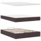 Preview: Ottoman-Bett mit Matratze & LEDs Dunkelbraun 140x200 cm Stoff