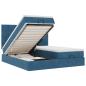 Preview: Ottoman-Bett mit Matratzen & LEDs Dunkelblau 180x200 cm Samt