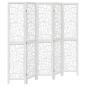 Preview: 5-tlg. Raumteiler Weiß Massivholz Paulownia
