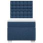 Preview: Boxspringbett mit Matratze Blau 80x200 cm Stoff