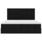 Preview: Ottoman-Bett mit Matratzen & LEDs Schwarz 160x200 cm Samt