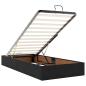 Preview: Ottoman-Bett mit Matratzen & LEDs Schwarz 160x200 cm Samt