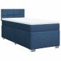 Preview: Boxspringbett mit Matratze Blau 80x200 cm Stoff
