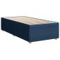 Preview: Boxspringbett mit Matratze Blau 80x200 cm Stoff