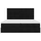 Preview: Ottoman-Bett mit Matratzen Schwarz 160x200 cm Samt