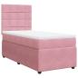 Preview: Boxspringbett mit Matratze Rosa 90x190 cm Samt