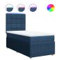 Preview: Boxspringbett mit Matratze Blau 80x200 cm Stoff