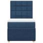 Preview: Boxspringbett mit Matratze Blau 80x200 cm Stoff