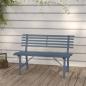 Preview: ARDEBO.de - Gartenbank 110 cm Stahl Grau