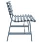 Preview: Gartenbank 110 cm Stahl Grau