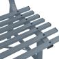 Preview: Gartenbank 110 cm Stahl Grau