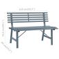 Preview: Gartenbank 110 cm Stahl Grau