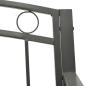 Preview: ARDEBO.de - Gartenbank mit Tisch Grau 120 cm Stahl